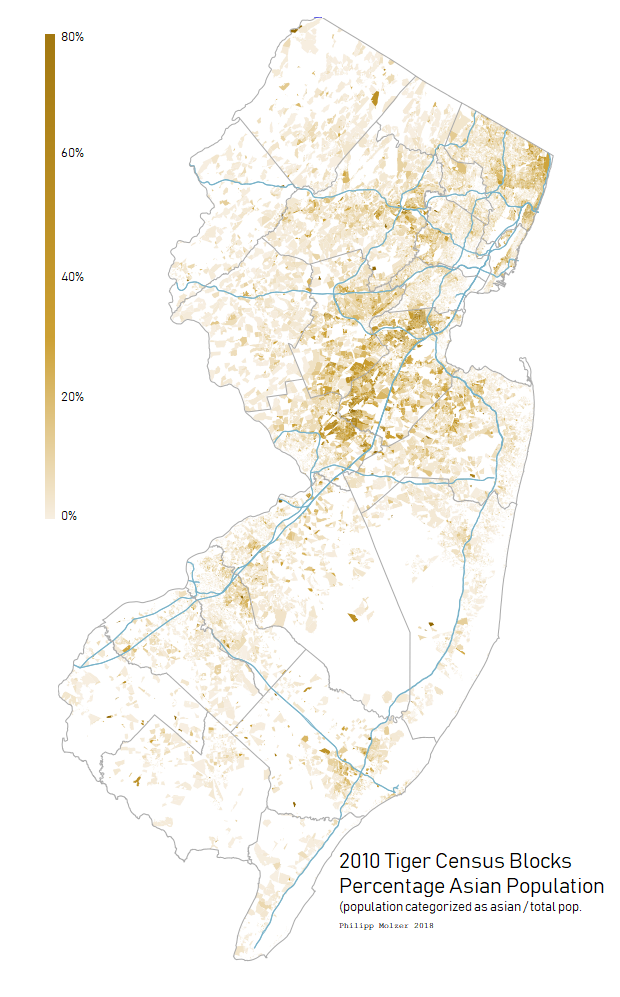 NJ Geospatial Data Mapping 2010 Census Demographic Data Block Level