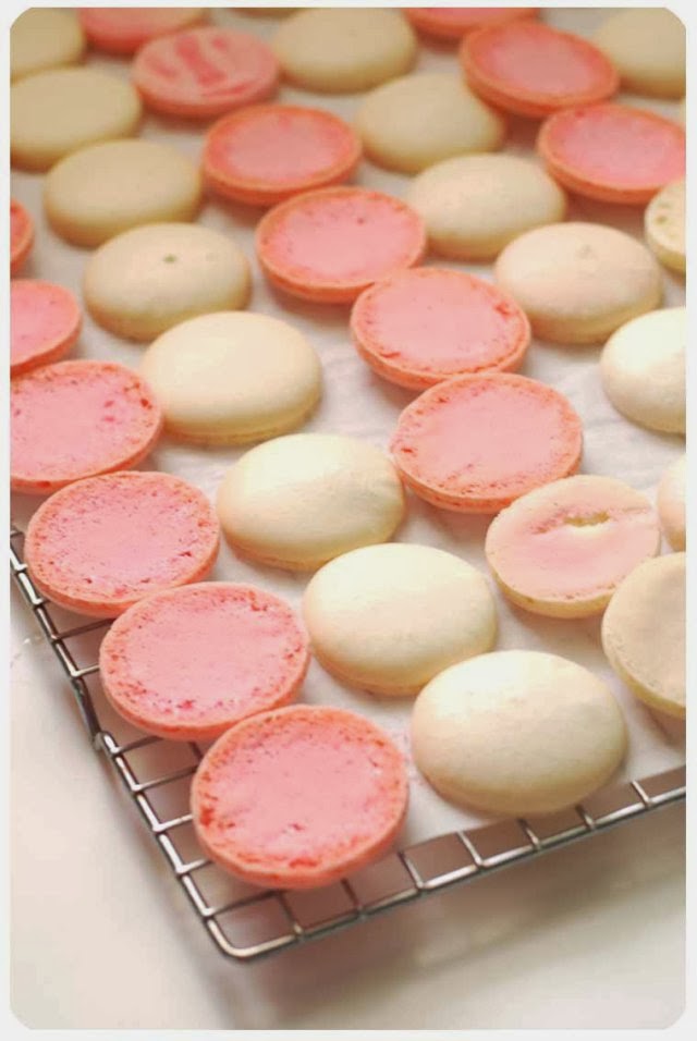 Candy cane macarons simple cooking, recipe
