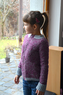 knitted boucle zipped sweater passap