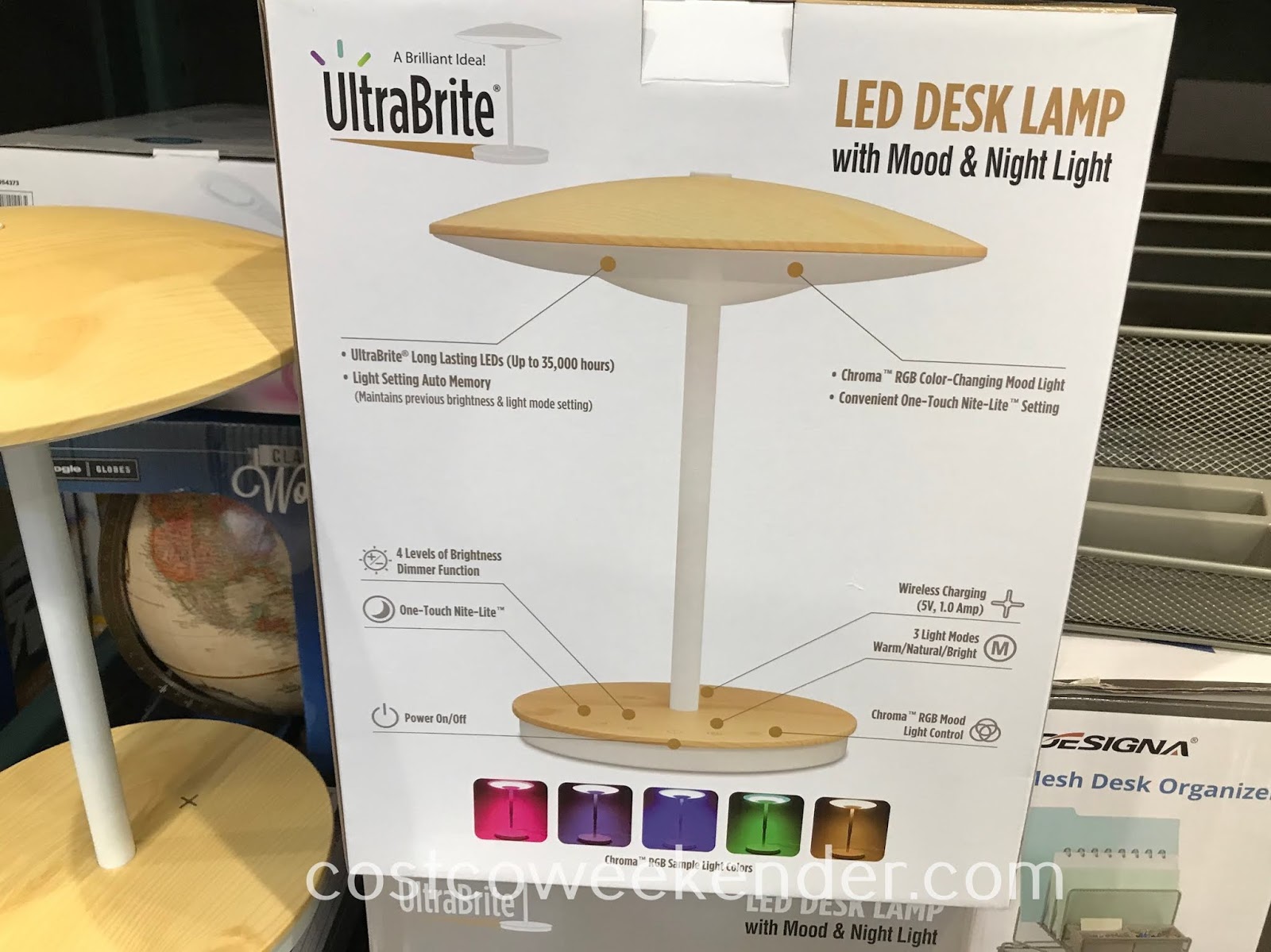 Ultrabrite Dome Led Desk Lamp With Wireless Charging Pad Costco