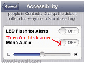 Turn on Mono Audio on iPhone Turn on Mono Audio on iPhone