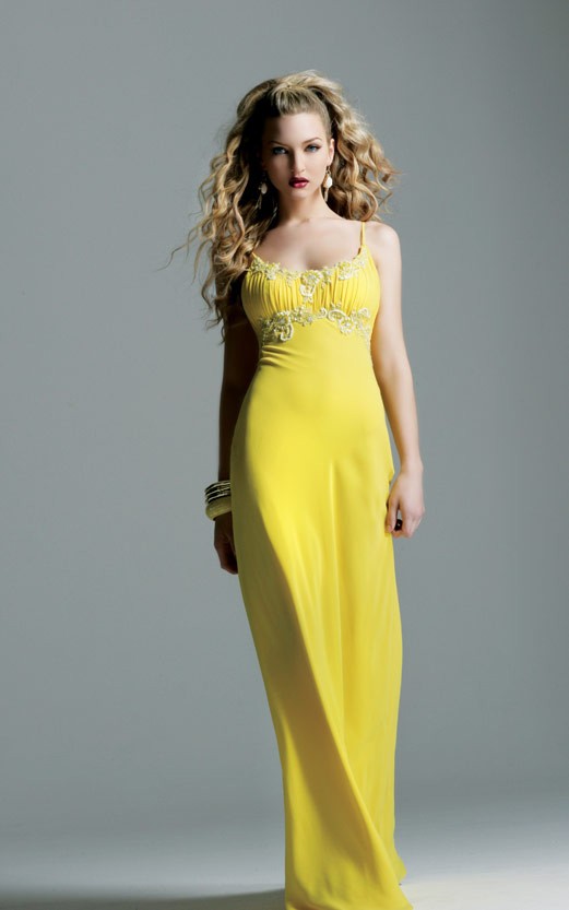 robes de mariage,robes de soir?�e et d?�coration: Robe de soir?�e jaune longue