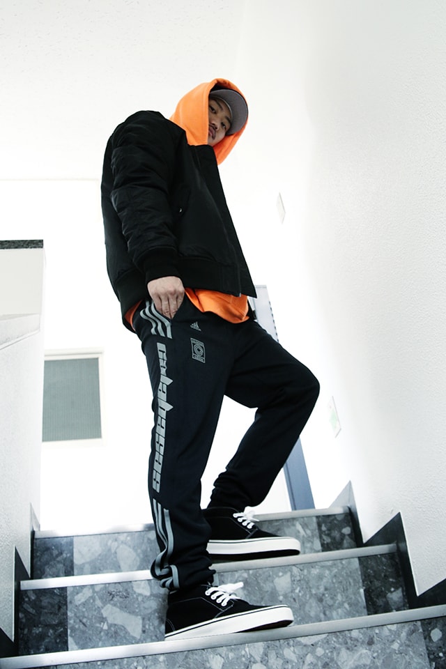 bootleg track pants