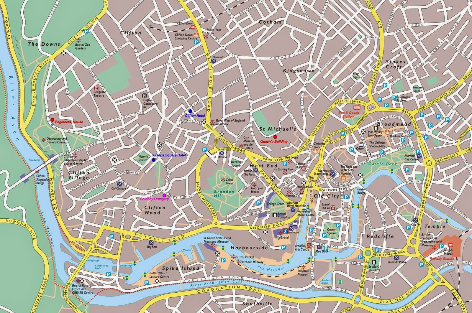 Maps of Bristol, England, United Kingdom Maps