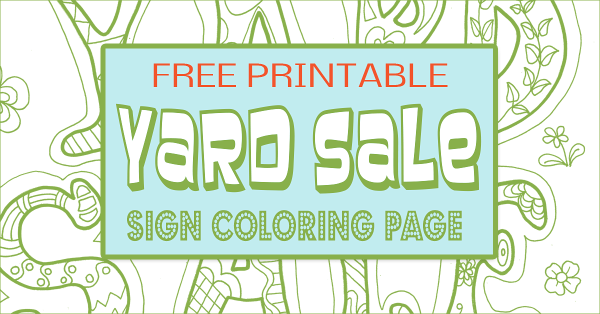 She had me at "Free Yard Sale printables" | Craigslist Garage Sales