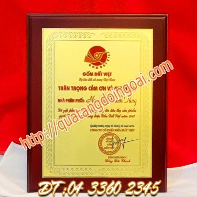 Bảng vinh danh, cung cấp bằng chứng nhận, kỹ chương gỗ đồng