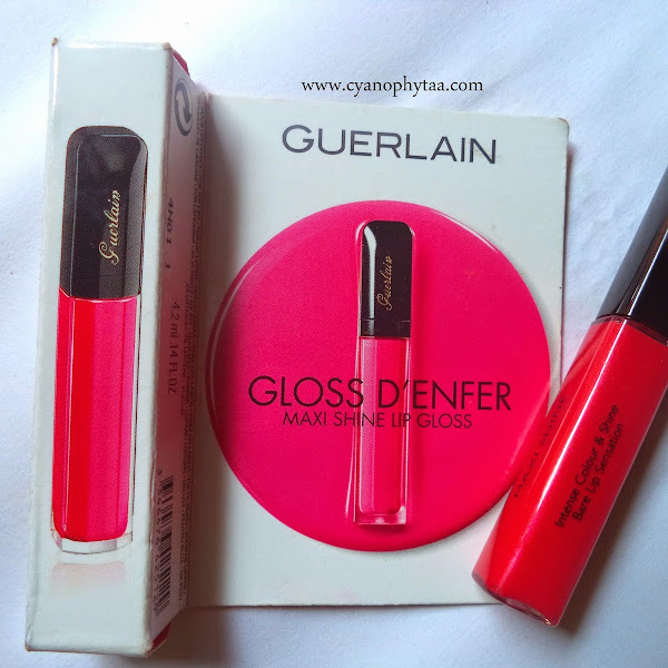 Review Mini Guerlain Gloss d'Enfer Maxi Shine Lip Gloss #468 Candy Strip 