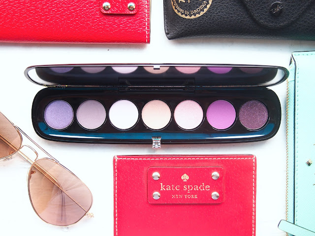 Marc Jacobs Beauty The Tease (202) Style Eye-Con No. 7 Plush Shadow Palette with seven eyeshadows in a purple theme.
