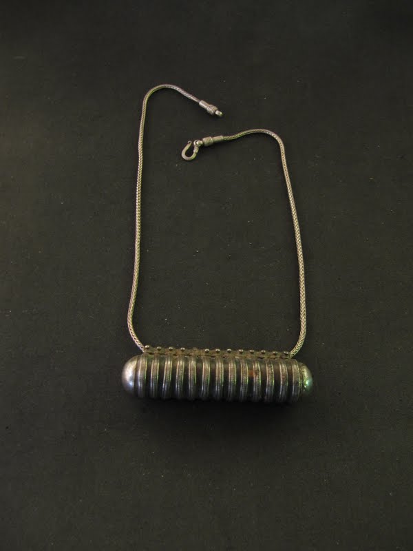 earthglobalart indian silver talisman 13