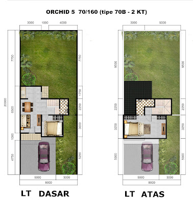 DenahRumahOrchid5-tipe70B-2KamarTidur-CitraIndahCity