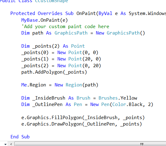 Random Thoughts: Custom Shape Control VB. NET