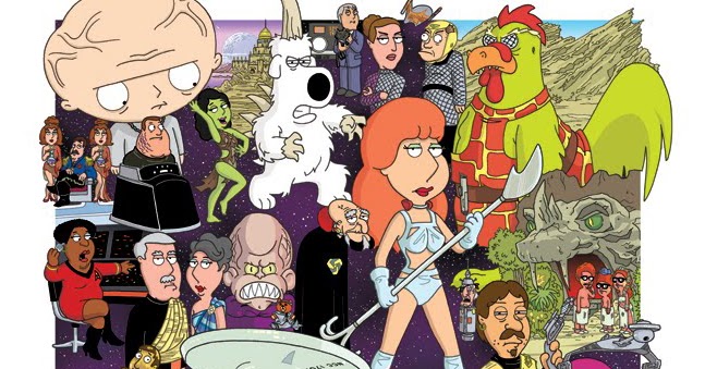 The Geeky Nerfherder: Cool Art: Family Guy Meets Star Trek By Mick Cassidy
