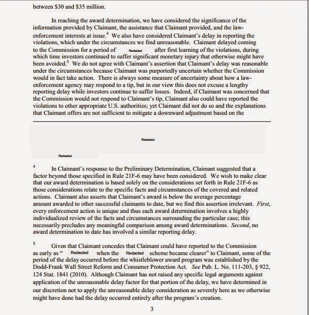 Obama Whistleblower SEC Announces 30 Million Whistleblower Award