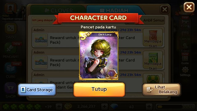 Trik Mendapatkan Kartu S Dark Lucy dan S+ Dark Lucy di Get Rich Trik Mendapatkan Kartu S Dark Lucy dan S+ Dark Lucy di Get Rich. Cara Dapatkan Kartu Daru Lucy Get Rich Work.