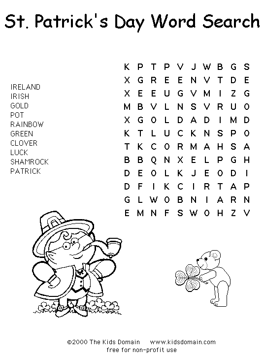 st patricks day activities printable group history coloring online activities games - St Patricks Day Printables st patricks day activities printable group history coloring online activities games - St Patricks Day Printables