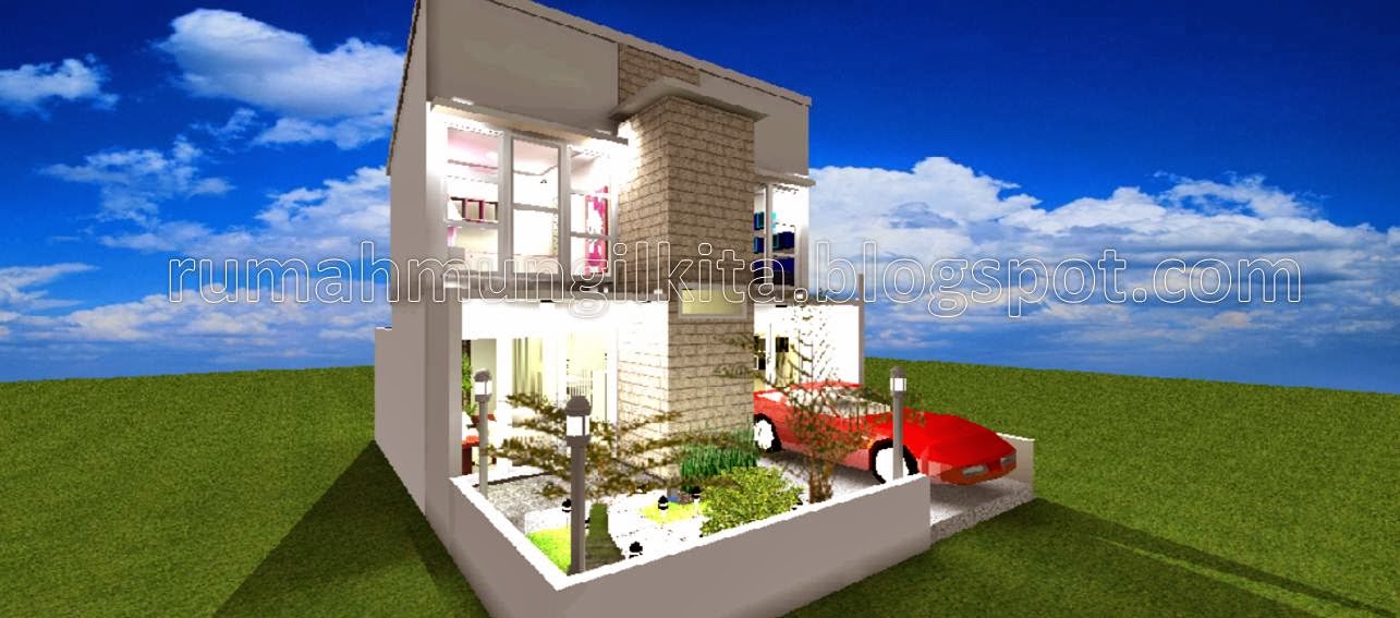 Desain Rumah Tipe 54 Tanah 70 m2 (2Lantai, 3Kamar Tidur, 2Kamar Mandi