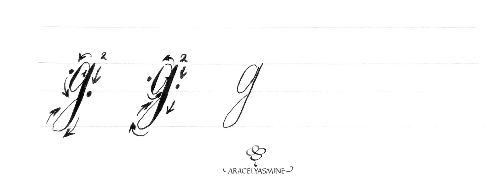 caligrafia copperplate como escribir letra g alfabeto