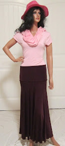 LDS Sister Missionary Skirt in Burgandy Wine, size small=medium