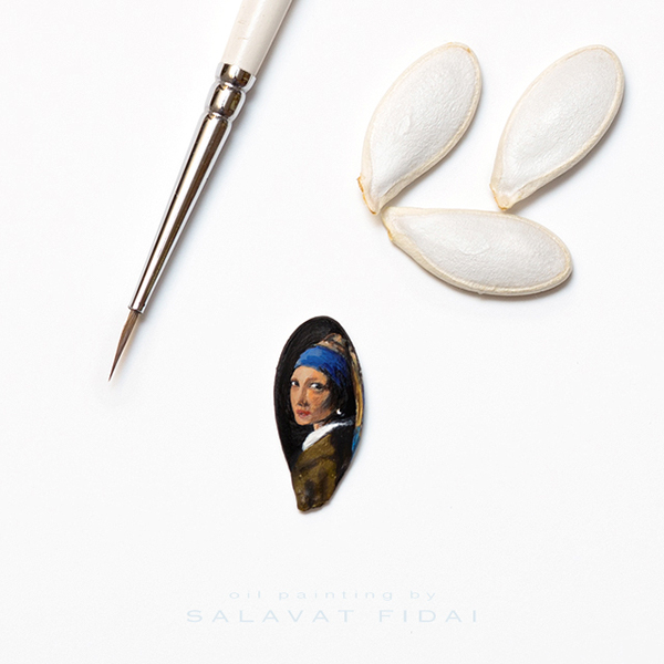 12-Girl-with-a-Pearl-Earring-Johannes-Vermeer-Salavat-Fidai-Салават-Фидаи-Miniature-Paintings-on-Matchboxes-and-Pumpkin-Seeds-www-designstack-co