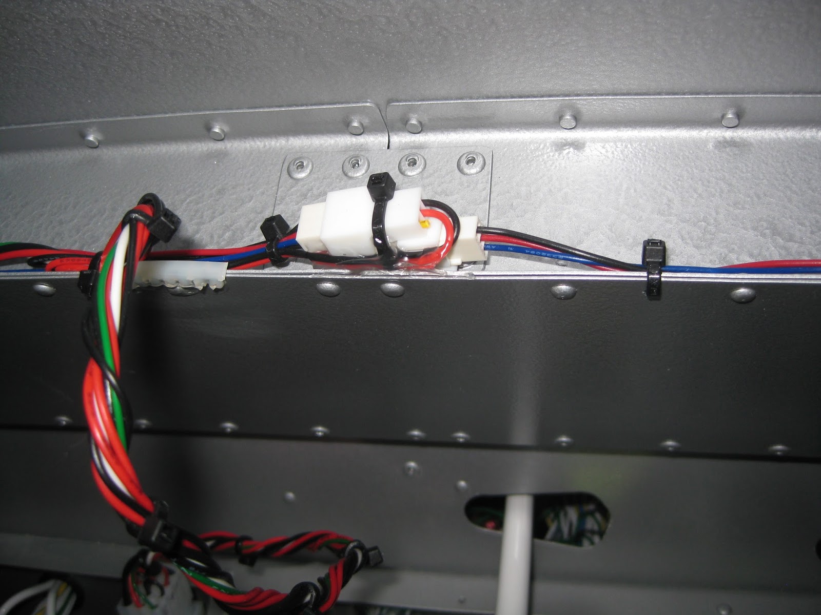 E's Van's RV-14A: Avionics: Canopy harness, switch and fan wiring.