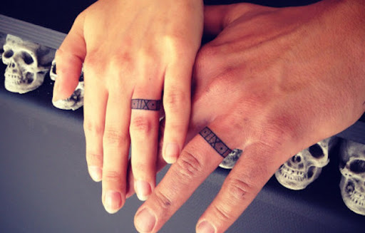 Estes casamento tatuagens