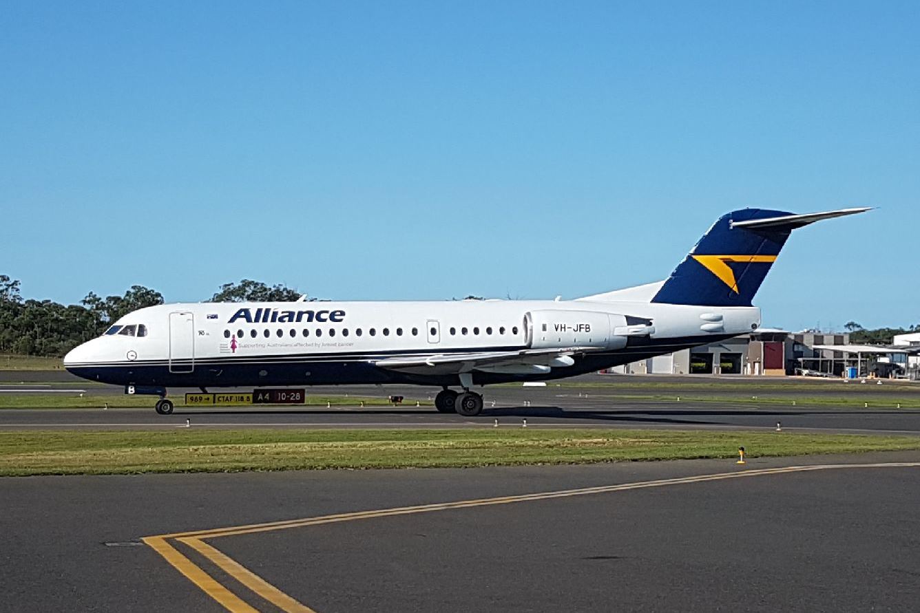 Central Queensland Plane Spotting Alliance Airlines Fokker F70 and F