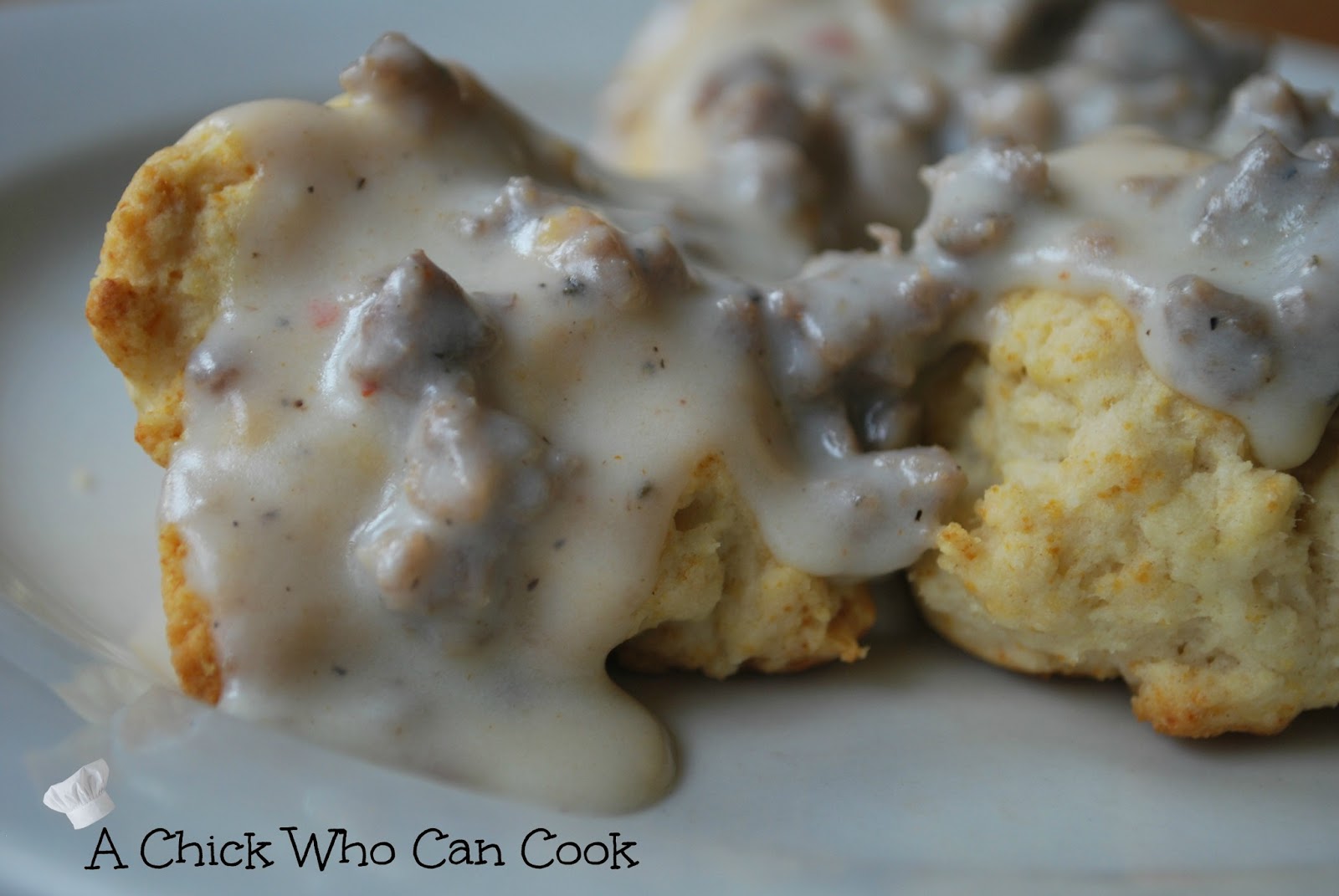 A Chick Who Can Cook Drop Biscuits and Sausage Gravy