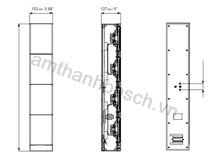 Kích thước lao cột LA1‑UW36‑x1 Kích thước lao cột LA1‑UW36‑x1