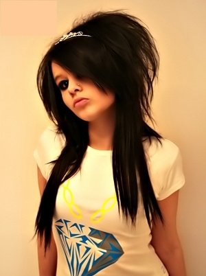 emo haircuts for girls with curly hair. emo hairstyles for girls