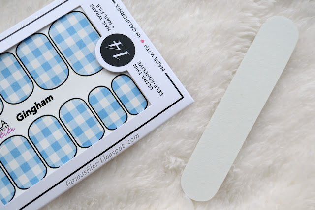 ncla blue gingham nail wraps review furious filer
