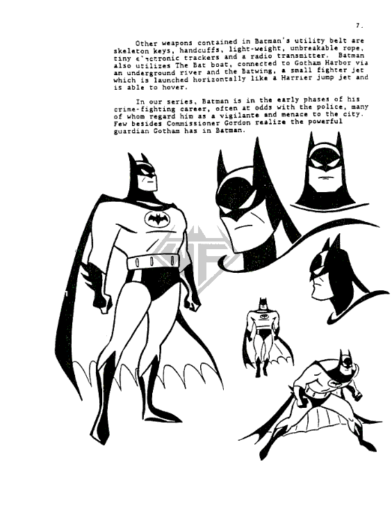 Cartoon Concept Design: Batman the Animated Series design art