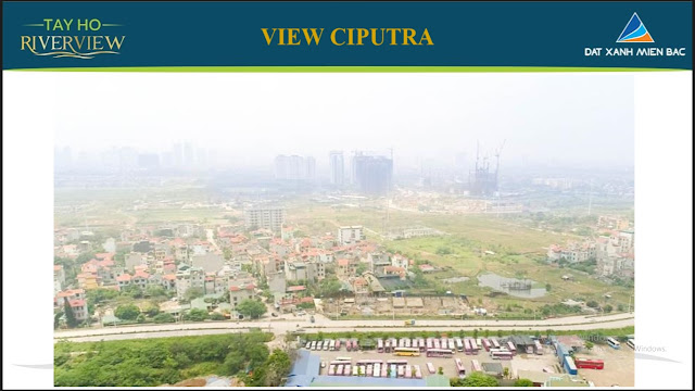 View Ciputra theo hướng Nam từ căn hộ 3 ngủ dự án Tây Hồ Riverview