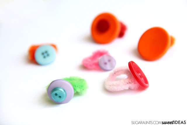 What is finger isolation? Use these button rings to work on using fingers one at a time in fine motor activities with kids!