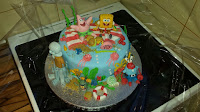 sponge bob fondant cake