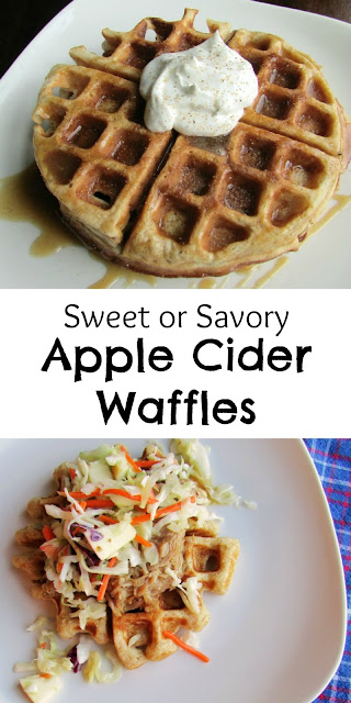 These Apple Cider Waffles can be made sweet or savory. There are so many fun options for toppings too! Fall has arrived!