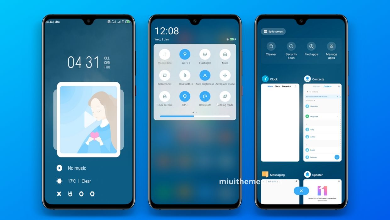 Blue and Grey MIUI Theme