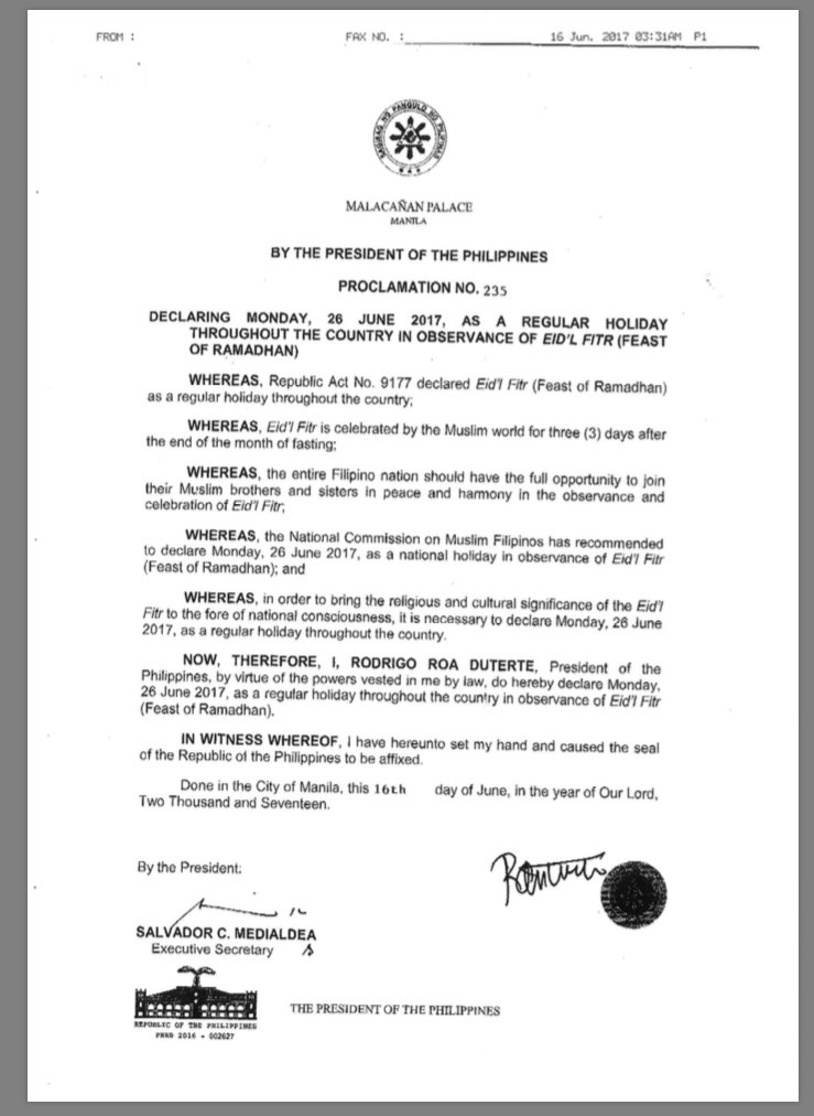 June 26 2017 Is A Holiday In The Philippines In Observance Of Eid l june-26-2017-is-a-holiday-in-the-philippines-in-observance-of-eid-l