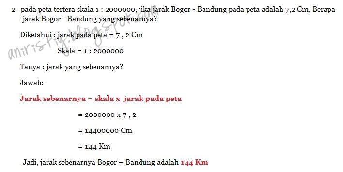 Contoh Soal Jarak Sebenarnya Contoh Soal Jarak Sebenarnya