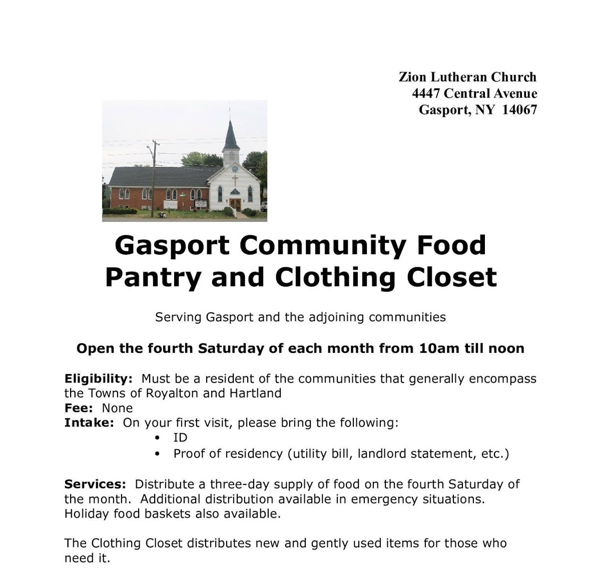 Hartland Area Food Pantry Hartland Area Food Pantry
