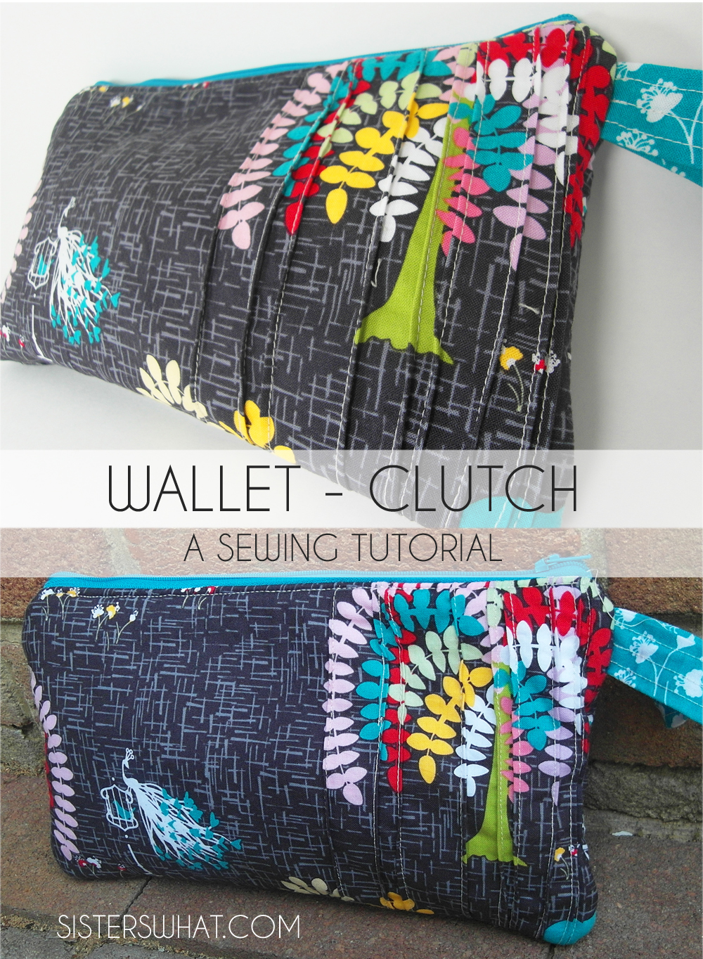 [pin tuck pleats] Wallet Clutch Tutorial Sisters, What!