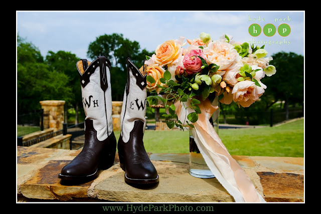 Custom boots at Escondido Golf Club wedding by The Fairy Godmothers Weddings & Events