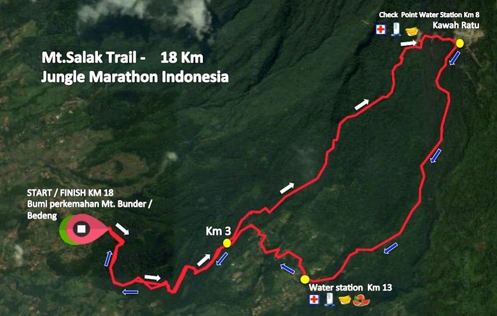 18K Rute Mt. Salak Trail • 2018 Mt. Salak Trail 18K Route 2018