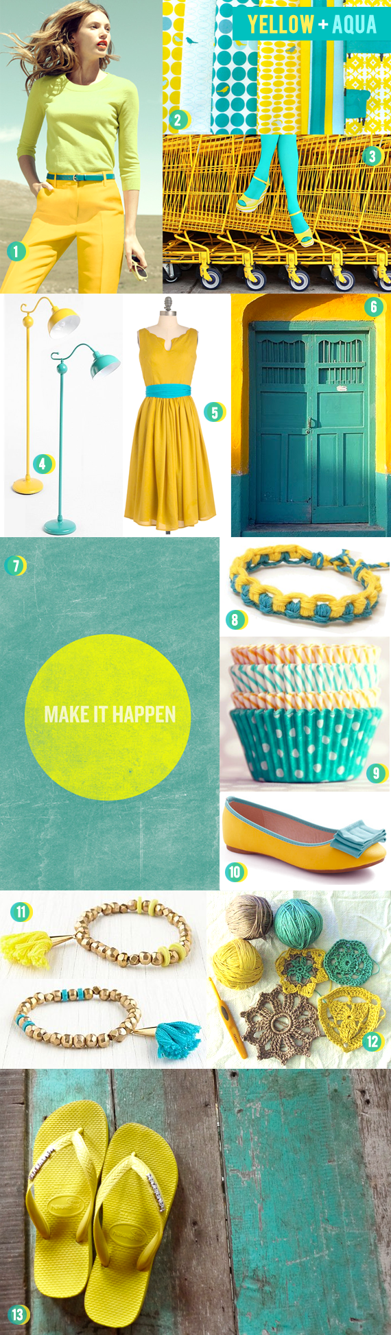 Bubby and Bean Living Creatively summer color love >> yellow + aqua