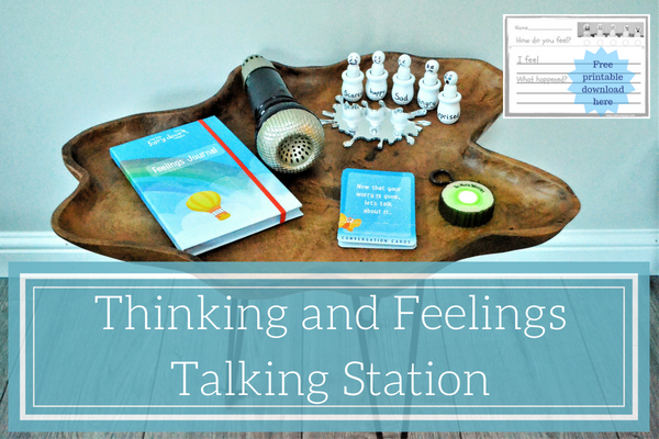 Thinking and Feelings Talking Station Provision area free printable