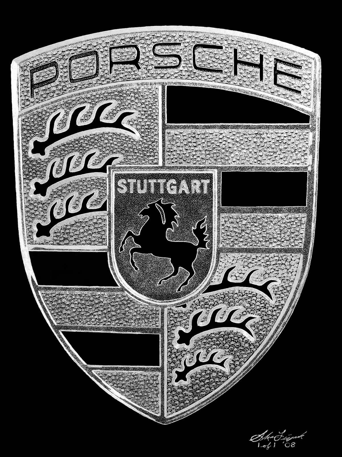Exotic Engravings: Jay Leno's (Porsche Crest Logo)