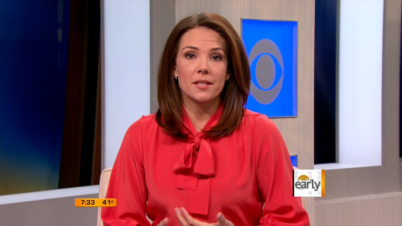 Ladies in Satin Blouses: erica hill red bow blouse