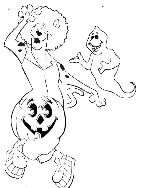 scooby doo halloween coloring pages - photo #4