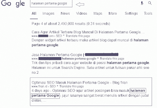 Halaman Pertama Google 2 Halaman Pertama Google 2