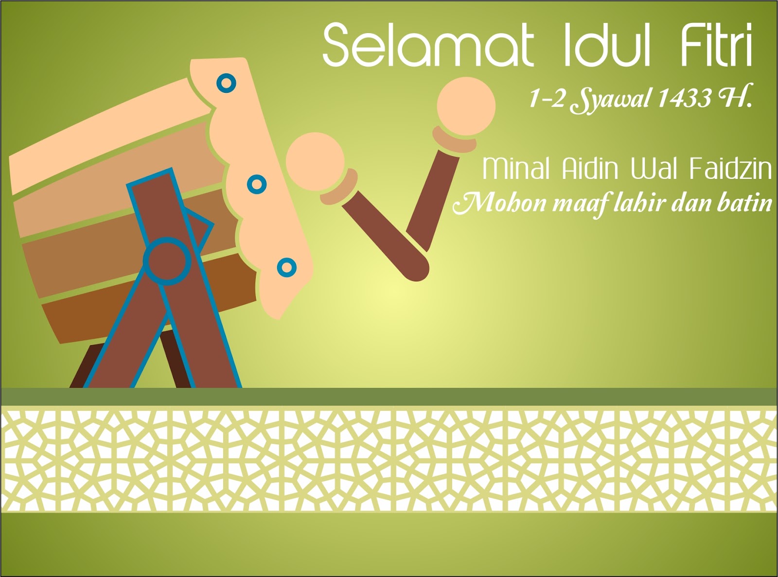 Membuat desain masjid dan hari raya idul fitri tutorial in 