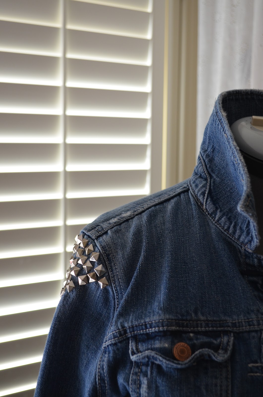 Therapy. Everyone needs some.: DIY Studded Denim Jacket